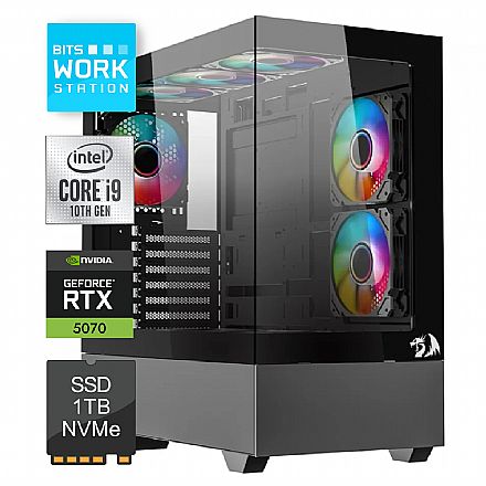 Computador WorkStation Bits 2026 - Intel Core i9 12900KF, 16GB, SSD 1TB, Nvidia GeForce RTX 5070, Windows 11 Professional