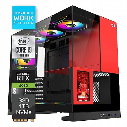 Computador WorkStation Bits 2026 - Intel Core i9 12900KF, 16GB, SSD 1TB, Nvidia GeForce RTX 5080, Windows 11 Professional