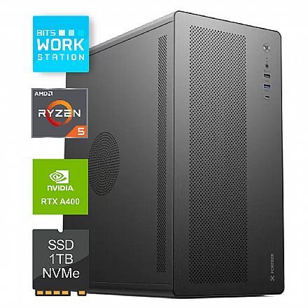 Computador WorkStation Bits 2026 - AMD Ryzen 5 5600GT, 16GB, SSD 1TB, Nvidia Quadro RTX A400, Windows 11 Professional