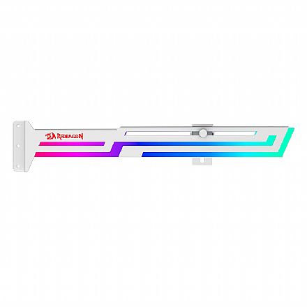 Suporte para Placa de Video Redragon - Vertical - Iluminação RGB - Branco - RD-GCP03W