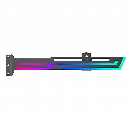 Suporte para Placa de Video Redragon - Vertical - Iluminação RGB - Preto - RD-GCP03
