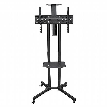 Suporte Pedestal Rack para TV / Monitor de 32" a 70" - Suporta até 59kg - VESA - Preto - Aquário RACK-100