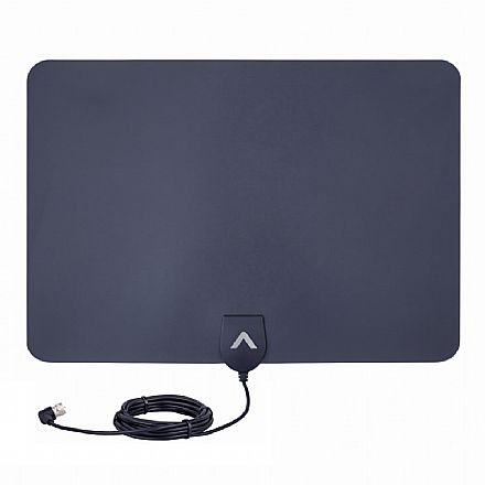 Antena para TV Digital Aquário DTV-250 - Uso Interno - Slim - HDTV/UHF/VHF/FM