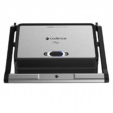 Grill Cadence Click Inox GRL200 - 127V - 1200W - Chapa Antiaderente - Inox - GRL200-127