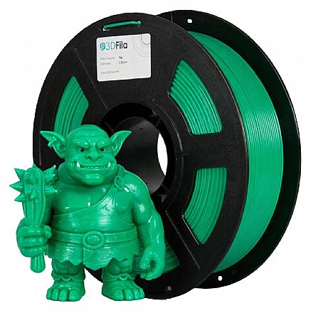 Filamento para Impressora 3D - PETG XT - Verde - 1Kg - 1,75mm - 3D Fila PTG581753