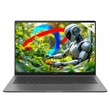 Notebook Asus Zenbook S 14 UX5406AA-SU308W - Intel Core Ultra 7 355, RAM 16GB, SSD 512GB, Tela 14" OLED, Windows 11 - Antrim Gray