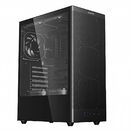 Gabinete Gamer Aerion Arch II GAB100 - Lateral em Vidro Temperado e Frontal Mesh - ATX - Preto - 70592