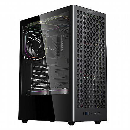 Gabinete Gamer Aerion Arch III GAB110 - Lateral em Vidro Temperado e Frontal Mesh - ATX - Preto - 70837