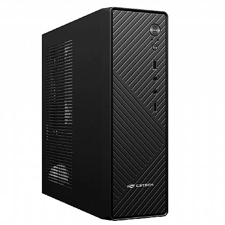 Gabinete Slim C3Tech DT-200BK - Micro ATX - com Fonte Flex 200W - Preto