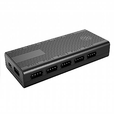 Controlador de Fan ARGB C3Tech FH-110BK - Até 10 fans - Controle Remoto Controlador de Fan ARGB C3Tech FH-110BK - Até 10 fans - Controle Remoto