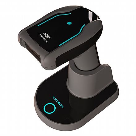Leitor de Código de Barras e QR Code - C3Tech LB-W600S - Sem Fio - USB, 2.4G e Bluetooth - 1D e 2D - Lê Boletos, NFe e Telas Digitais - Preto - LB-W600S