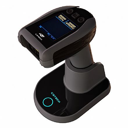 Leitor de Código de Barras e QR Code - C3Tech LB-W400S - Sem Fio - USB, 2.4G e Bluetooth - 1D e 2D - Lê Boletos, NFe e Telas Digitais - Preto - LB-W400S