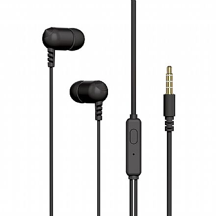 Fone de Ouvido Intra-Auricular C3Tech Spirit EP-07BK - Microfone - Conector P2 - Preto