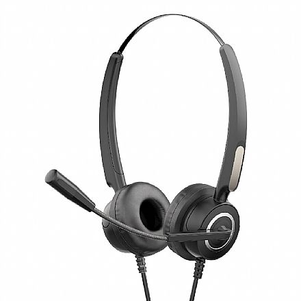 Headset HP DHE-8000 - Conexão USB - Driver 30mm - Microfone Flexível - Controle de Volume - Preto - 9NG11AA
