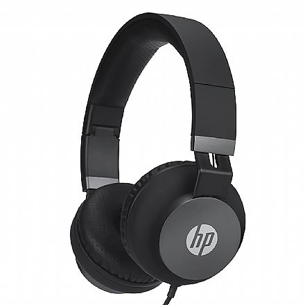 Headset HP DHH-1205 - Conexão P2 - Driver 50mm - Dobrável - Microfone Integrado - Revestimento em Nylon Trançado - Preto - 8YJ95AA