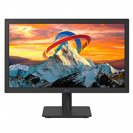 Monitor 20" LG 20U401A-B - HD+ - Painel TN - 75Hz - 2ms - Inclinável - HDMI/VGA - Preto - 20U401A-B.AWZM