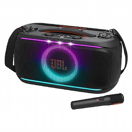 Caixa de Som JBL PartyBox On-The-Go 2 - 100W RMS - Bluetooth - Microfone Sem Fio - Bateria até 15h - Preta - JBLPARTYBOXOTG2BBR