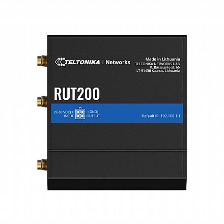 Roteador Celular Industrial 4G Wi-Fi Access Point - 2x Ethernet - Backup 4G Automático - Teltonika - RUT200