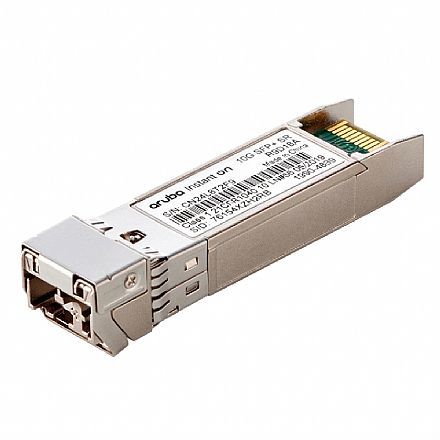 Módulo Transceiver Mini-GBIC SFP+ 10G HPE Aruba Instant On R9D18A - Conector LC Duplex SR - Alcance até 300m - 1990-4843