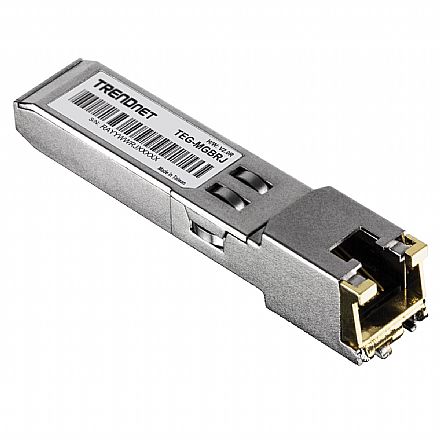 Módulo Transceiver Mini-GBIC SFP Gigabit Trendnet TEG-MGBRJ - Conector RJ45 - 1000BASE-T