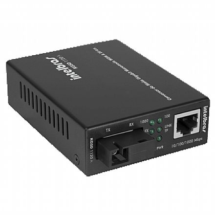 Conversor de Mídia Intelbras KGS 1120 - Gigabit Monomodo - 20km - 2 Fibras