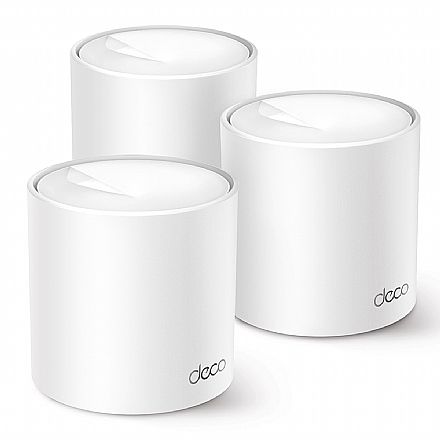 Roteador Wi-Fi TP-Link Deco X10 - Kit 3 Unidades - Wi-Fi 6 - Gigabit - AX1500 - Tecnologia MESH - Dual Band