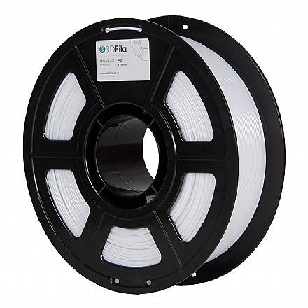 Filamento Para Impressora 3D - TPU Flex 95A Branco - 1Kg - 1,75mm - 3D Fila