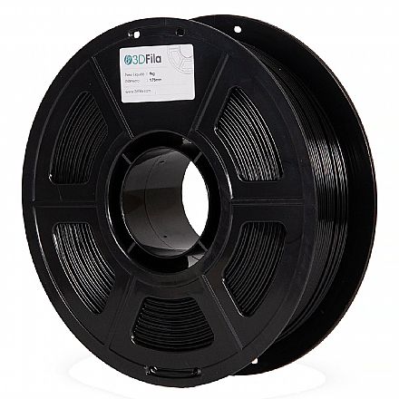 Filamento Para Impressora 3D - TPU Flex 95A Preto - 1Kg - 1,75mm - 3D Fila