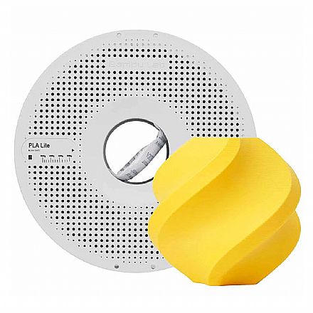 Filamento Para Impressora 3D - PLA LITE Amarelo - 1Kg - 1,75mm - Bambu Lab A18-Y0-1.75-1000-SPL