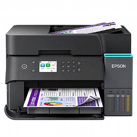Multifuncional Epson EcoTank L6370 - Tanque de Tinta Colorida - Impressora, Copiadora e Scanner - Duplex Automático - ADF - USB, Rede, Wi-Fi Direct