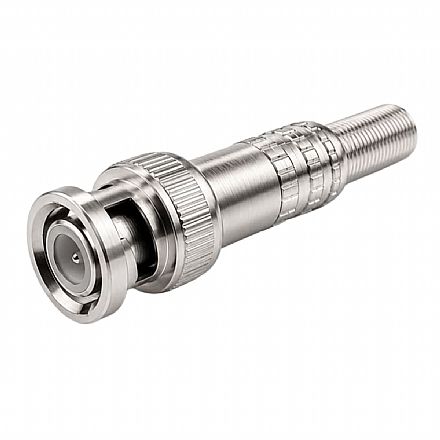 Conector BNC Macho com Mola e Parafuso - Comtac Silver 6mm - 10 Unidades - 35307174