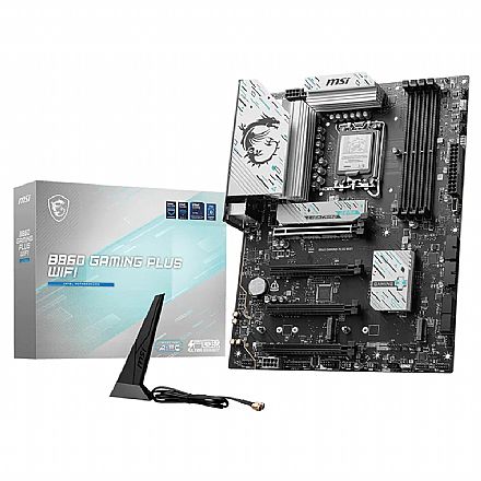 Placa Mãe MSI B860 Gaming Plus WiFi (LGA 1851 - DDR5 8800 O.C.) - Chipset Intel B860 - Wi-Fi 7 & Bluetooth Slot M.2 - ATX