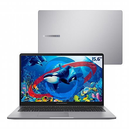 Notebook Asus ExpertBook P1 PM1503CDA_BR-S70004W - Ryzen 7 170, RAM 16GB, SSD 512GB, Radeon 680M, Tela 15.6" Full HD, Windows 11 - Misty Grey