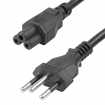 Cabo de Força para Notebook 1,2 metro - Tripolar - Padrão 3 pinos