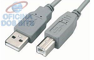 Cabo USB para Impressora - AM/BM - Versão 2.0 High Speed - 10 metros