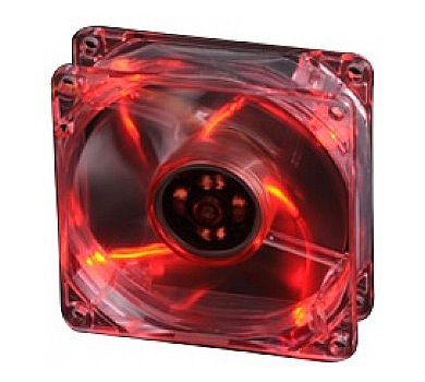 Cooler 80mm Akasa com LED Vermelho - AK-170CR-4RDS