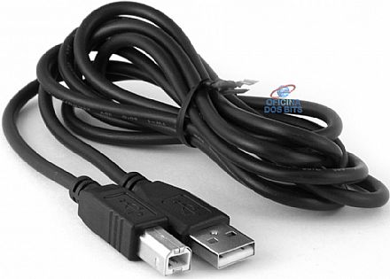 Cabo USB para Impressora - AM/BM - Versão 2.0 High Speed - 1,80 metros