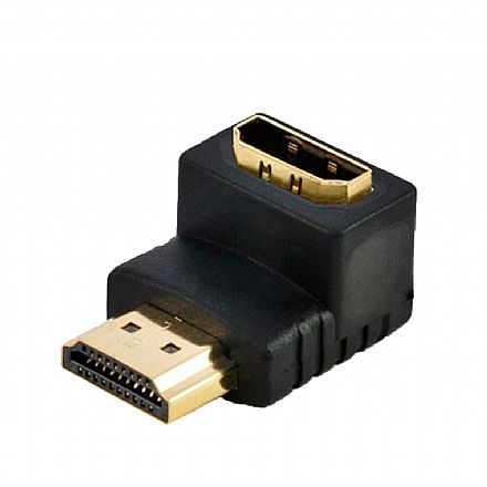 Adaptador HDMI com Ângulo de 90 Graus - (HDMI M X HDMI F) - AD0104