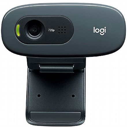 Web Câmera Logitech C270 3.0Mpixel - Videochamadas em HD 720p - com Microfone - 960-000694